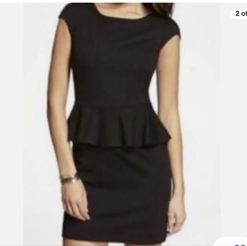 Express lace black back perfume dress